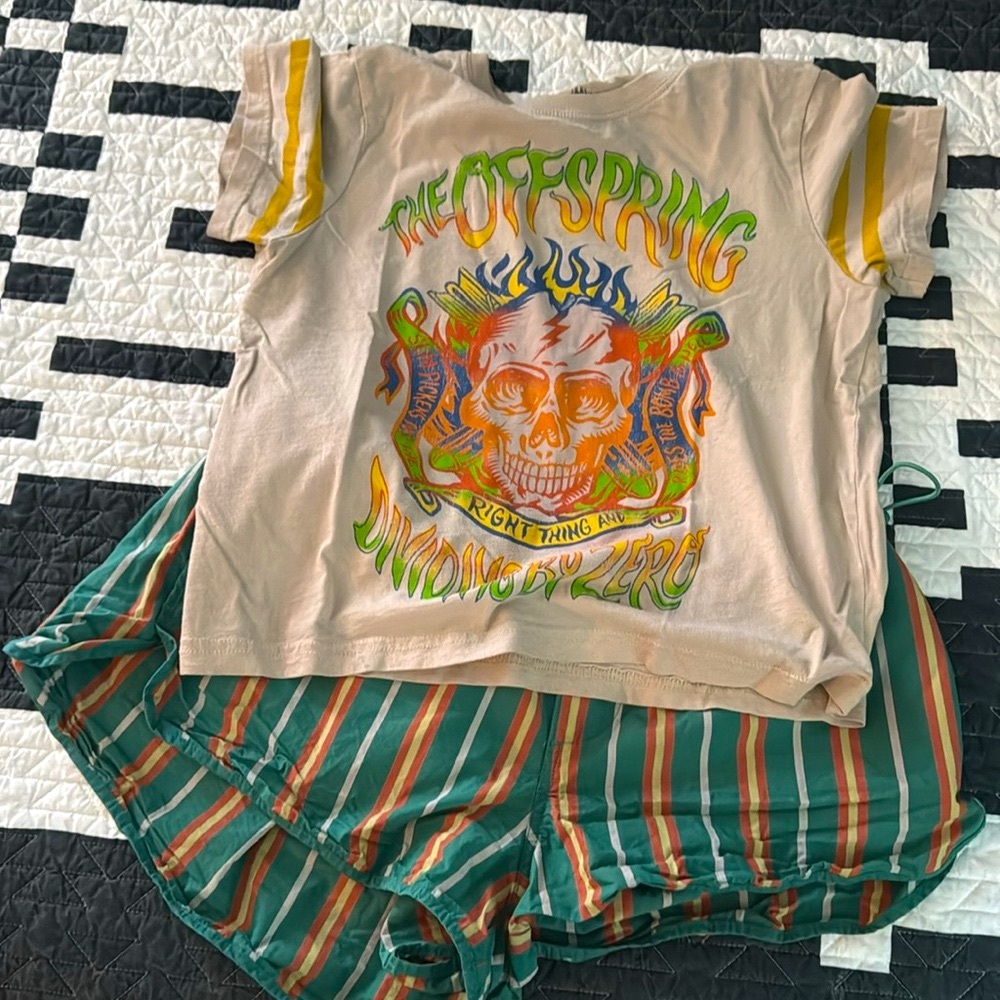 Offspring Tan Short Sleeve Tee size S small